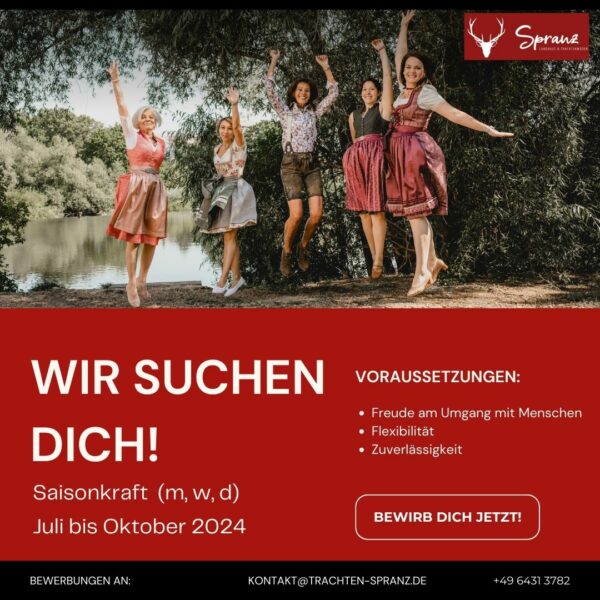 Saisonkraft (m/w/d) gesucht!